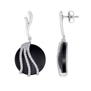 Boucles d'Oreilles Ceranity 1-42/0033-N - Noire